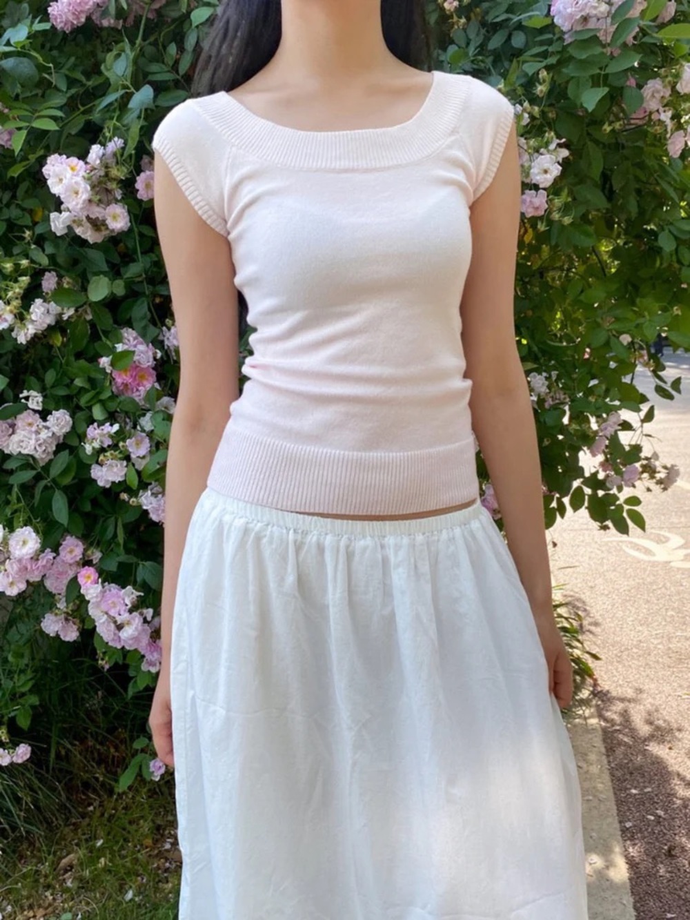Brandy melville light pink Ginny off shoulder top